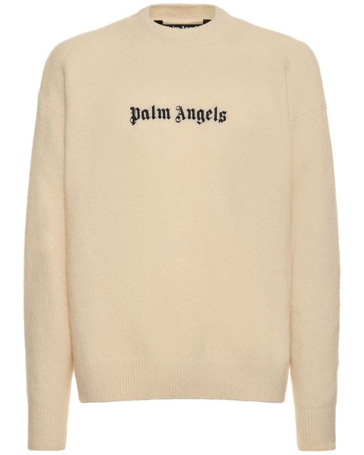 Palm Angels Classic Logo Wool Blend Sweater