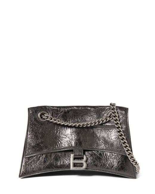 Balenciaga Small Crush Leather Shoulder Bag