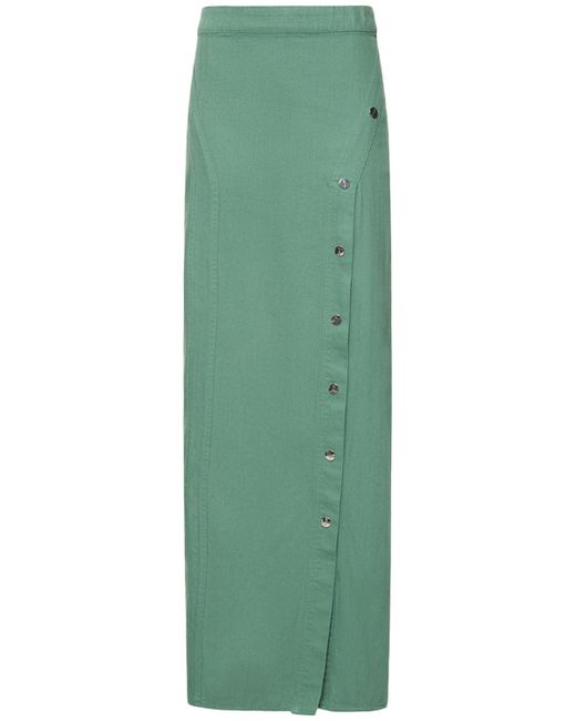 Cannari Concept Summer Washed Cotton Twill Long Skirt