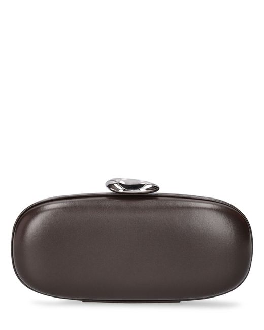 Michael Kors Collection Tina Minaudiere Leather Clutch