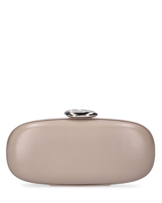 Michael Kors Collection Tina Minaudiere Leather Clutch