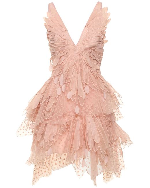 Zimmermann Lvr Exclusive Flocked Tulle Mini Dress
