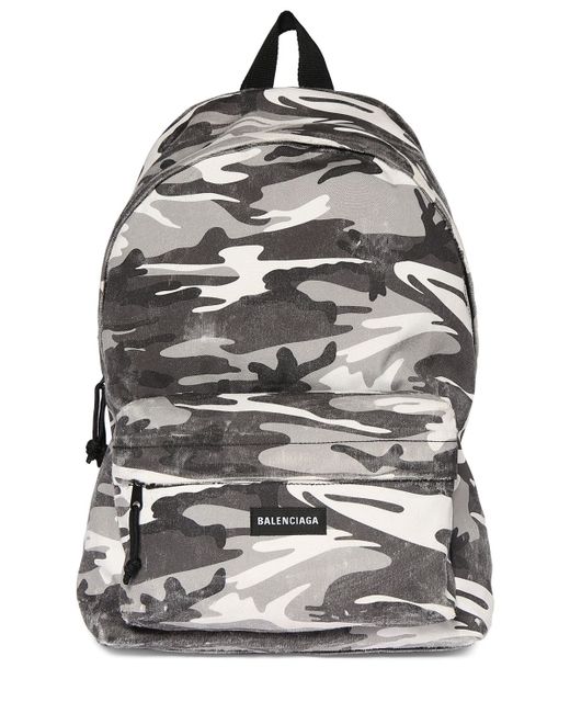 Balenciaga Camo Printed Nylon Backpack