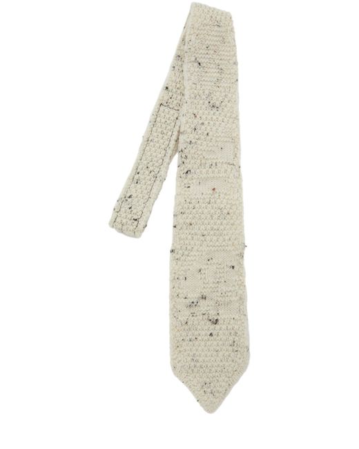 Bottega Veneta Graphic Multistitch Wool Tie