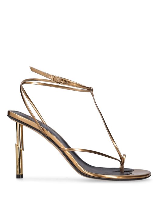 Lanvin 95mm Sequence Metallic Leather Sandals
