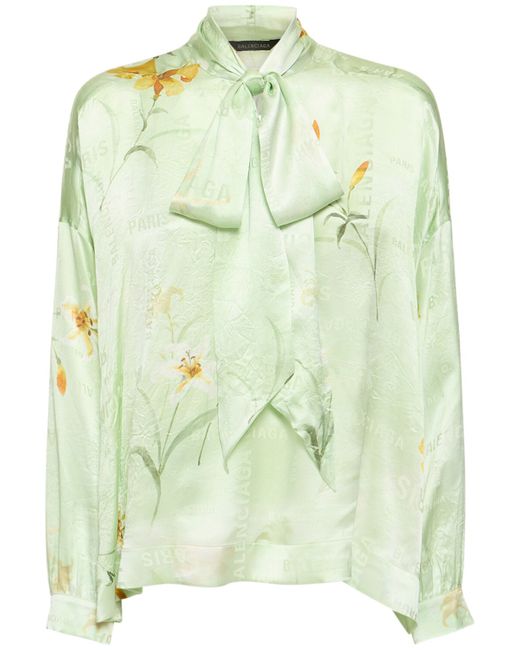 Balenciaga Printed Silk Jacquard Shirt