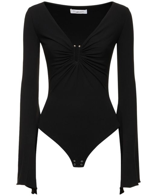 Michael Kors Collection Stretch Viscose Jersey Bodysuit