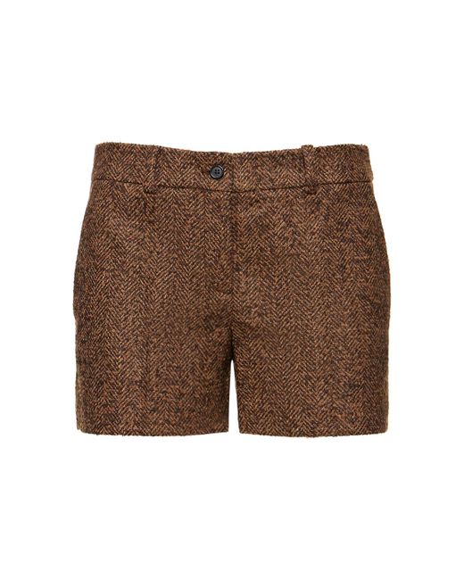 Michael Kors Collection Herringbone Tweed Mini Shorts
