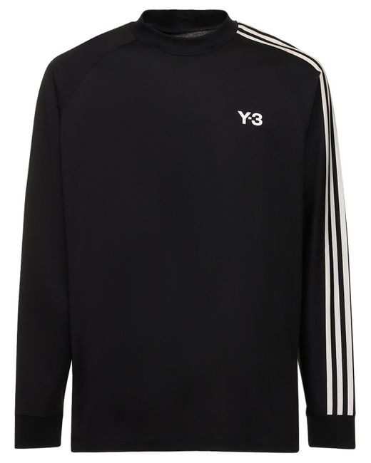 Y-3 3-stripe Cotton Long Sleeve T-shirt