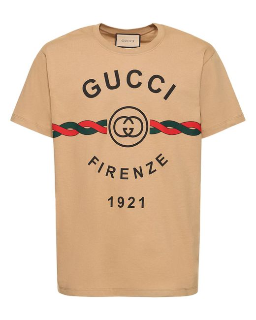 Gucci Logo Printed Cotton T-shirt