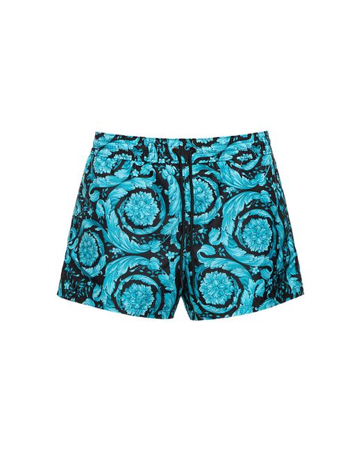Versace Barocco Printed Nylon Swim Shorts