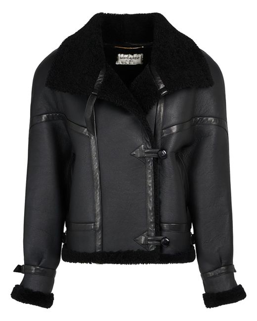 Saint Laurent Leather Shearling Jacket