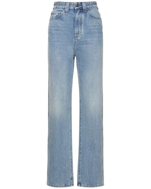 Khaite Albi Cotton Denim Straight Jeans