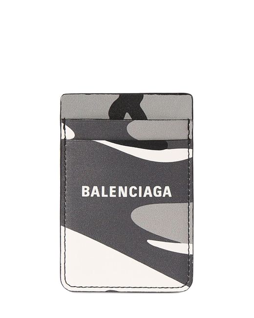 Balenciaga Everyday Camo Leather Magnet Card Holder