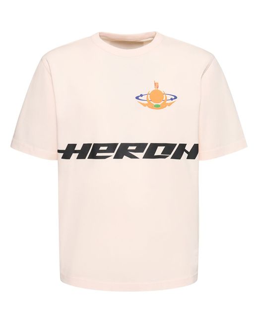 Heron Preston Globe Burn Print Cotton Jersey T-shirt