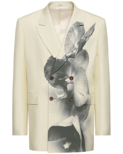 Alexander McQueen Printed Double Breast Jacket