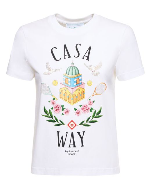 Casablanca Casa Way Printed Jersey T-shirt