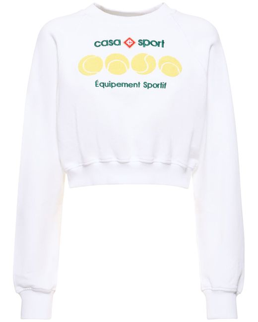 Casablanca Casa Sport Cropped Jersey Sweatshirt
