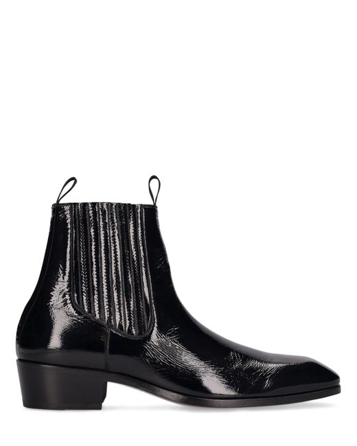 Tom Ford 40mm Crackle Leather Ankle Boots