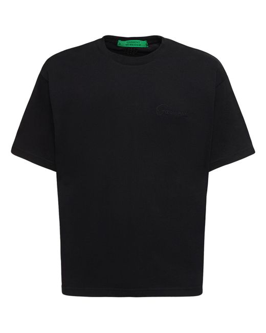 Garment Workshop Boxy Fit T-shirt W Double Embroidery