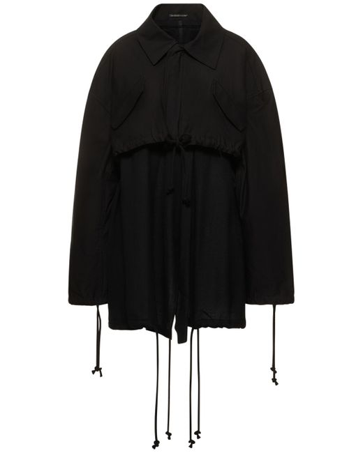 Yohji Yamamoto Layered Cotton Drill Short Jacket