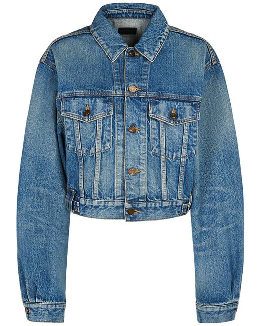 Saint Laurent 80s Cotton Denim Jacket