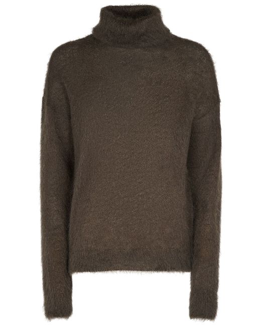 Saint Laurent Mohair Blend Turtleneck Sweater