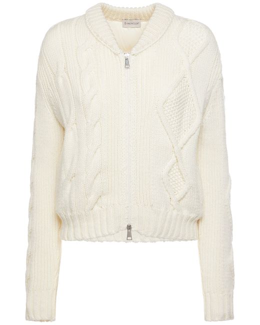 Moncler Tricot Wool Down Cardigan