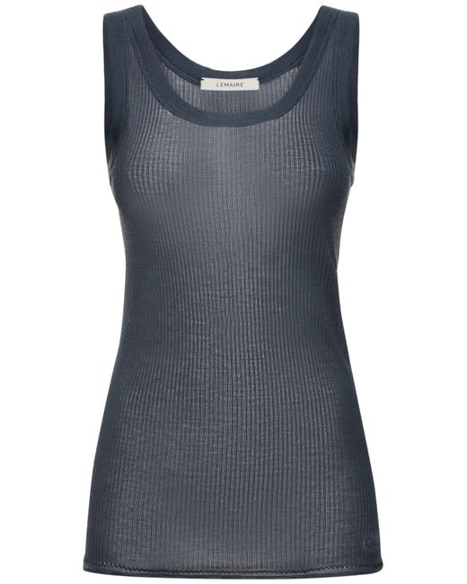 Lemaire Seamless Ribbed Silk Tank Top