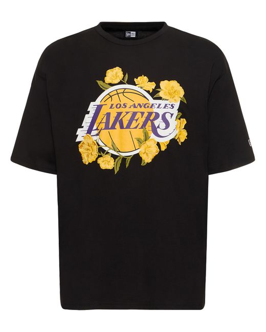 New Era La Lakers Nba Floral Graphic T-shirt