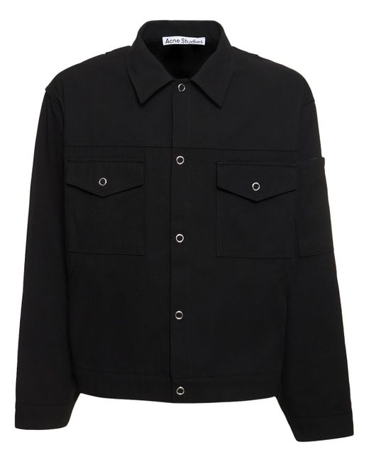 Acne Studios Ourle Cotton Blend Twill Overshirt