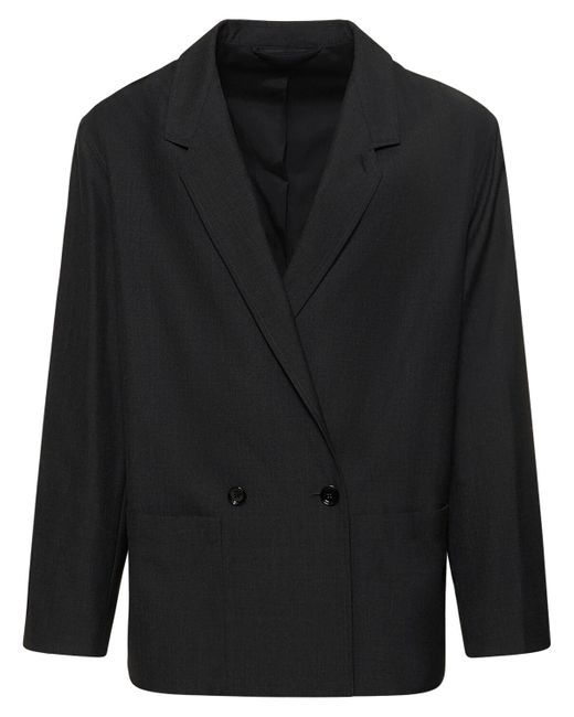 Lemaire Double Breasted Wool Blend Jacket