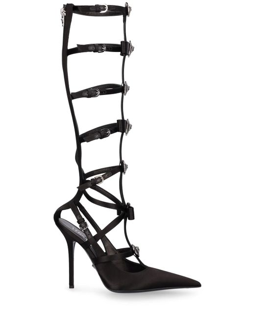 Versace 110mm Satin Strappy Heels