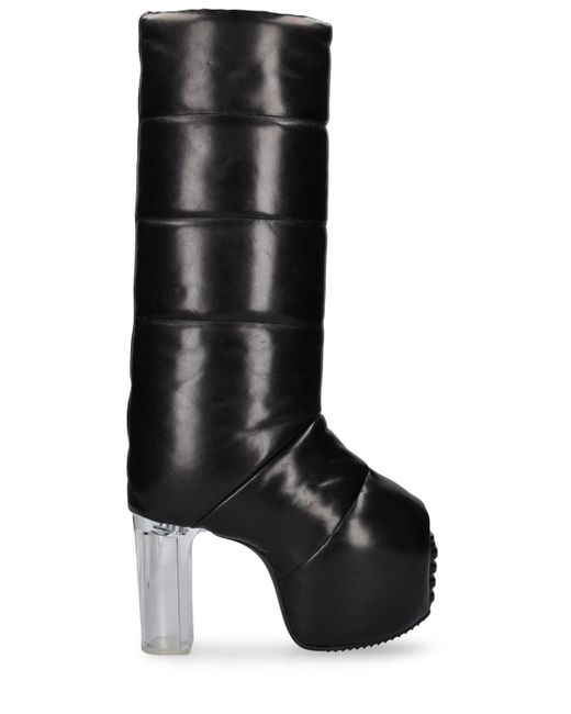 Rick Owens 90mm Padded Tall Leather Boots