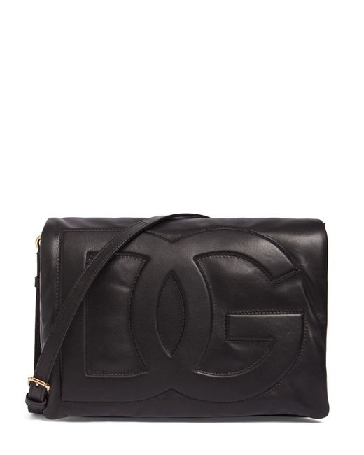Dolce & Gabbana Medium Logo Soft Nappa Shoulder Bag