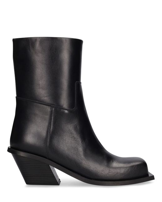 Gia Borghini 60mm Blondine Leather Ankle Boots