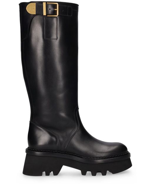 Chloé 50mm Owena Leather Tall Boots