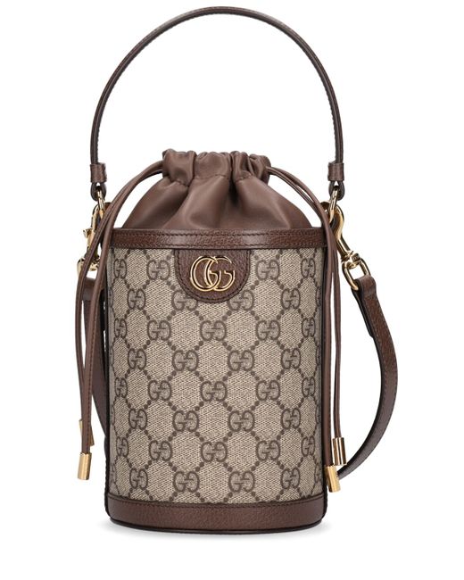 Gucci Mini Ophidia Gg Canvas Bucket Bag