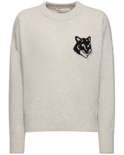 Maison Kitsuné Fox Head Intarsia Comfort Sweater