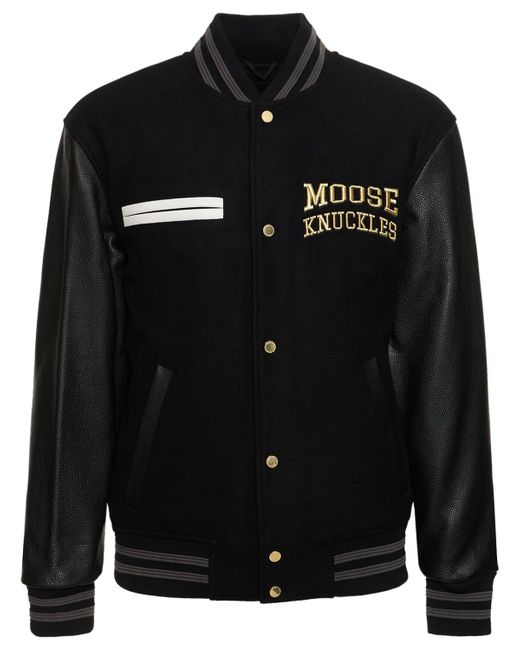 Moose Knuckles Moose Varsity Bomber Jacket