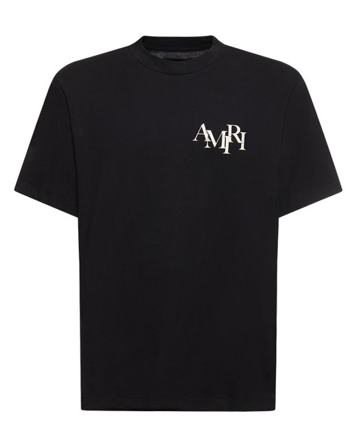 Amiri Logo Print Cotton Jersey T-shirt