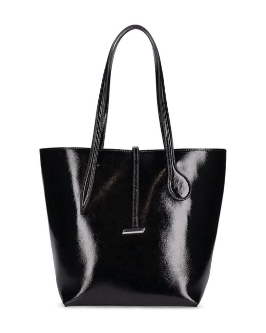 Little Liffner Midi Sprout Glossy Leather Tote Bag