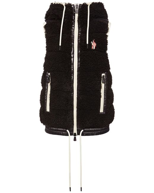 Moncler Grenoble Tech Teddy Down Vest With Hood
