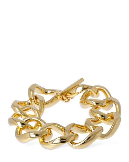 Saint Laurent Brass Curb Chain Bracelet