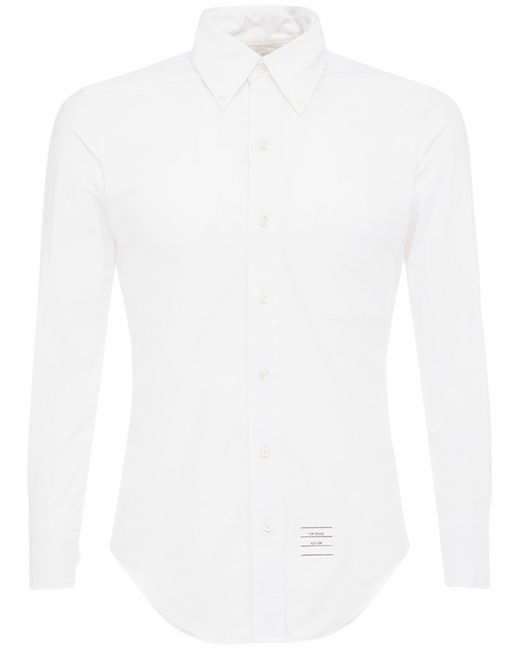 Thom Browne Grosgrain Cotton Oxford Shirt