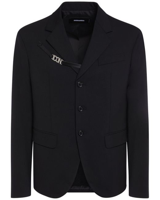 Dsquared2 Double Breast Stretch Wool Blazer