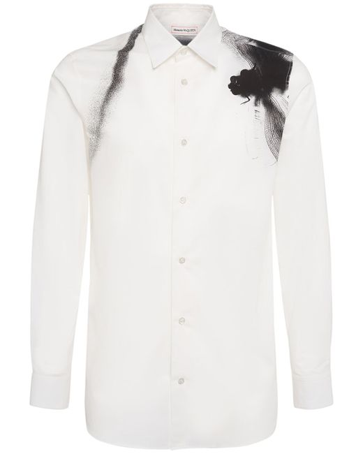 Alexander McQueen Printed Casual Cotton Shirt