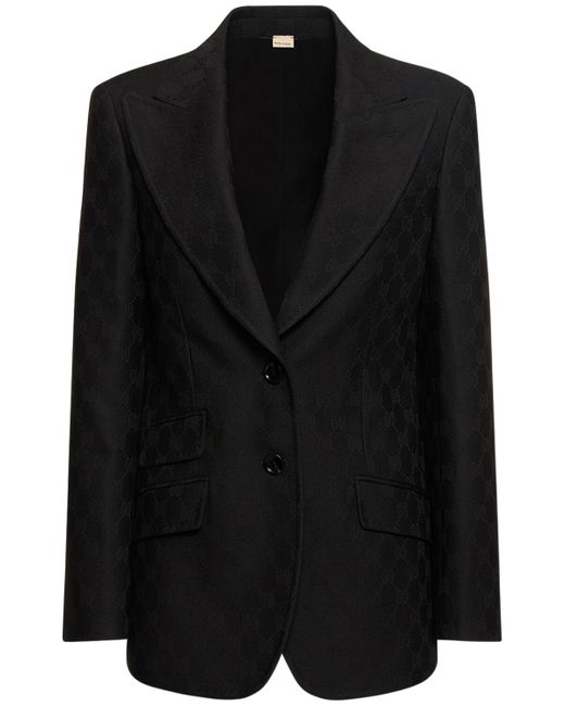 Gucci Gg Jacquard Dry Wool Jacket
