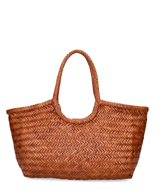 Dragon Diffusion Big Nantucket Woven Leather Basket Bag