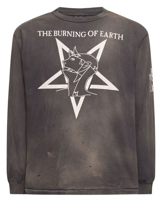 Saint Michael Burn Of Earth Long Sleeve T-shirt